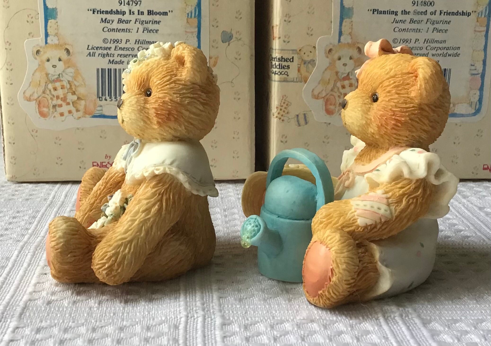 Lot of 2 Enesco Cherished Teddies Figurines in Boxes With