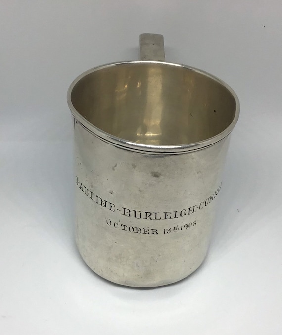 Tiffany & Co. Sterling Silver (925) Baby Cup, Engraved Pauline