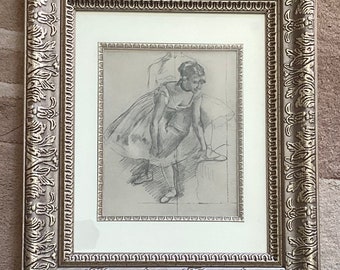 Vintage Original Edgar Degas Lithograph (Ballerina) (in Ornate Frame)