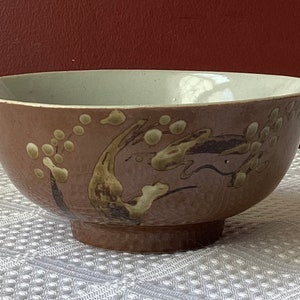 Antique Japanese Meiji Period Porcelain Rice Bowl, Marked Inside