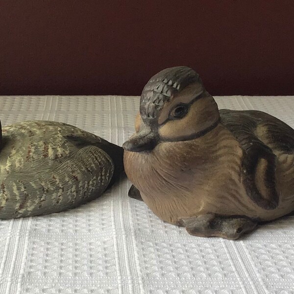 Lot Of 3 Vintage Ceramic Bird Figurines (Ducks and Quail) Inc. 1 Poole England