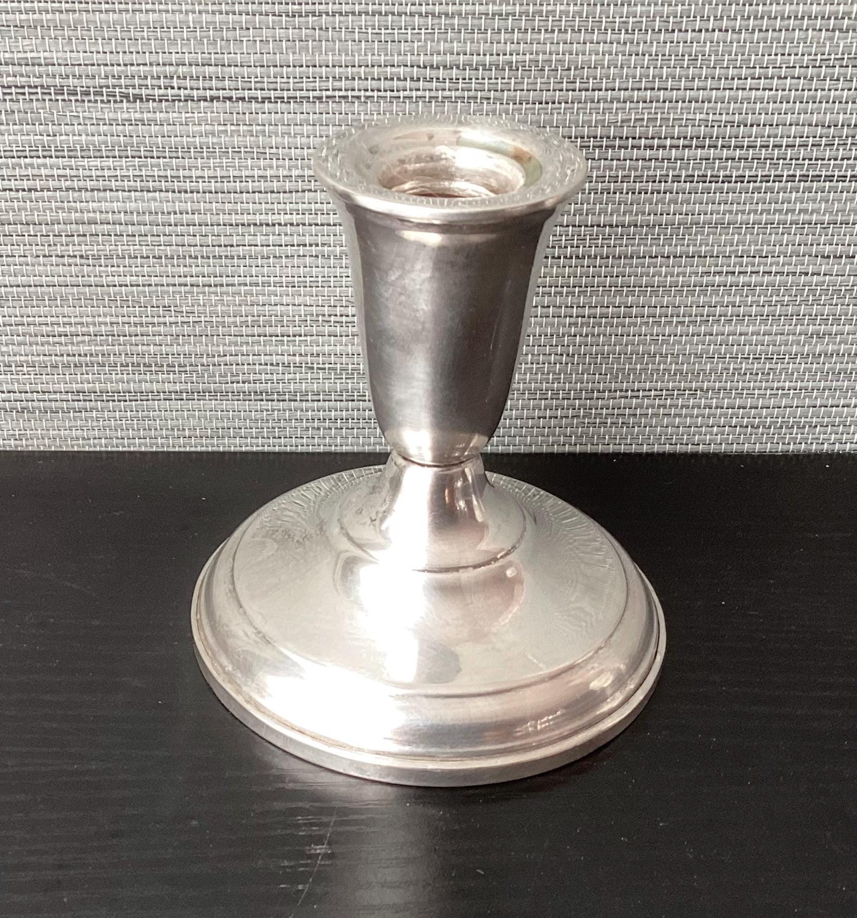 Weighted Sterling Silver Candle Holders - Etsy