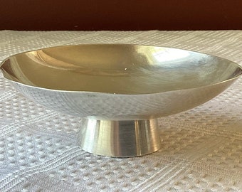 Antique Japanese Export Silver Footed Bowl/Saucer, Marked & Inscribed, 3.65 OZ