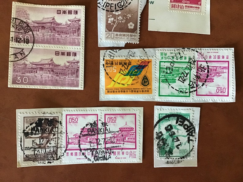 Lot of 31 Vintage Chinese Postage Stamps Canceled in Taiwan - Etsy