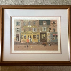 VTG Hand Signed Ltd Edition Michel Delacroix Lithograph, Au Moulin De Paris