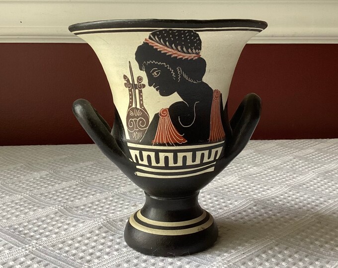 Vintage Handmade Greek Pottery Vase Made in Greece 4 5/8 Etsy