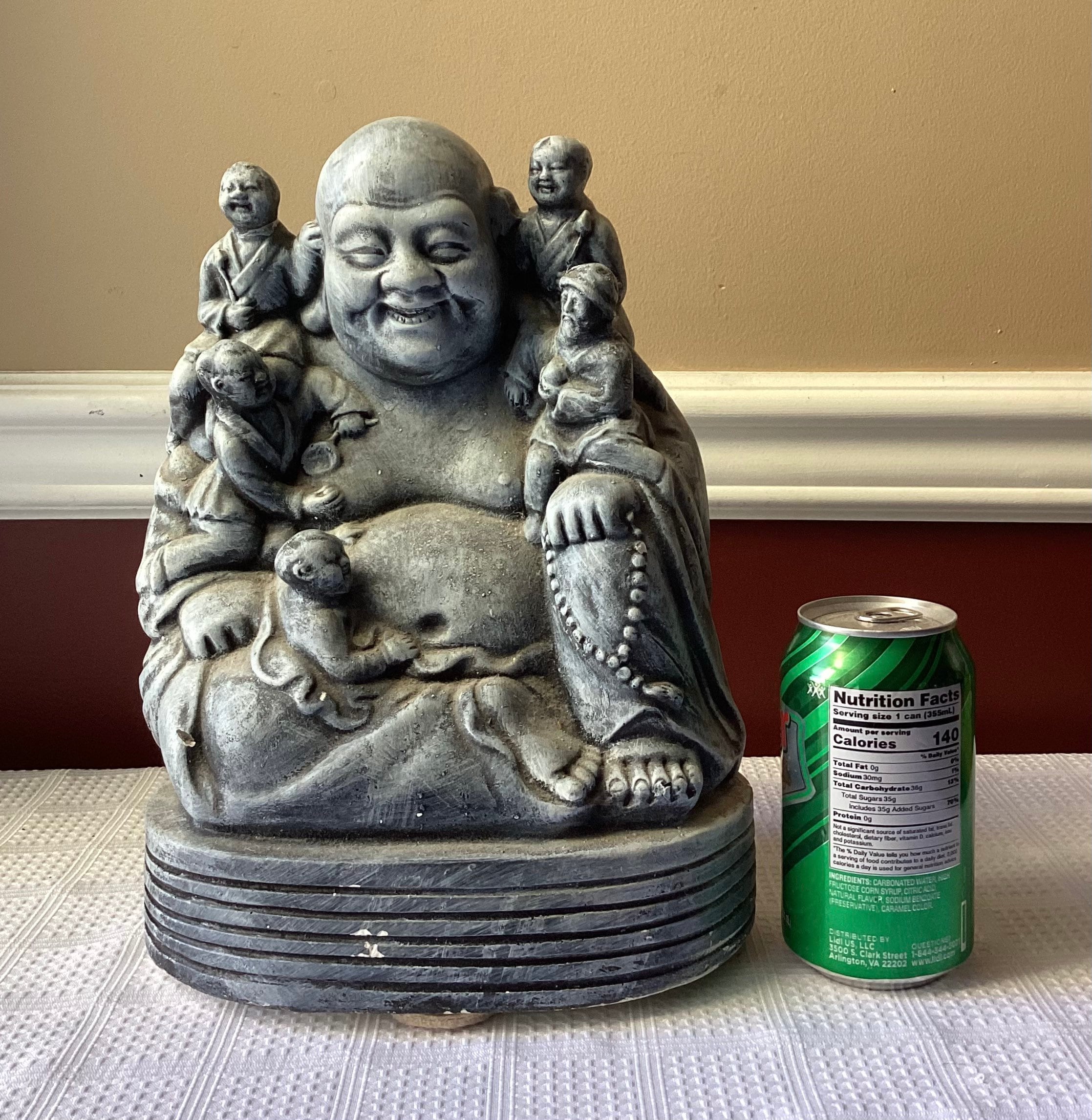 Vintage Chalkware Chinese Happy Buddha Statue, 11 1/2” Tall - Etsy