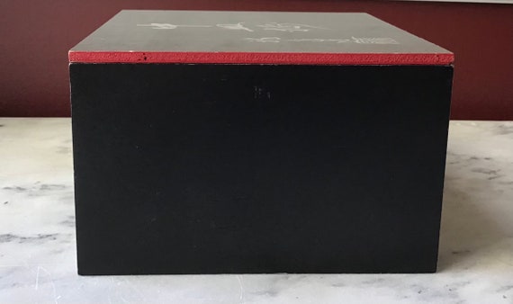 Vintage Japanese Wooden Box W. Inscription & Signature,7 1/4” X 7