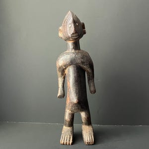 Vintage West African Borkina Faso Hard Carved Mossi Figure, 13 1/2&quot; Tall