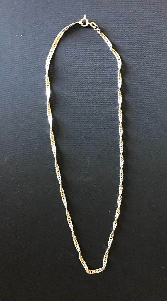 Vintage Sterling Silver (925) Choker Necklace, It… - image 3