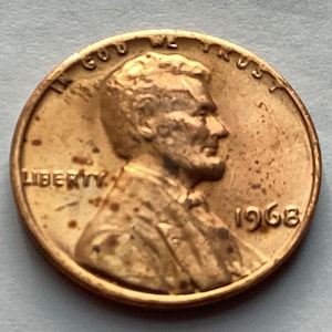 US 1968 Lincoln Cent Penny (ERROR)