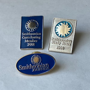 Lot Of 3 Smithsonian Pins/ Travel Pins/ Smithsonian Member Pin