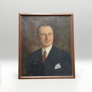 Antique Russian/European Original Oil Painting Portrait Of A Man, Unsigned