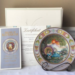 Vintage Heinrich Villeroy & Boch Katharina’s Aura and Her Earthly Laments Porcelain Plate in Original Box and Certificate