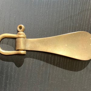 Vintage Brass Shoehorn, Unmarked, 5 1/2&quot; Long