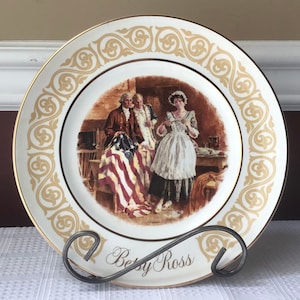Vintage 1973 Wedgwood Porcelain Betsy Ross Plate Made for Avon Products Inc