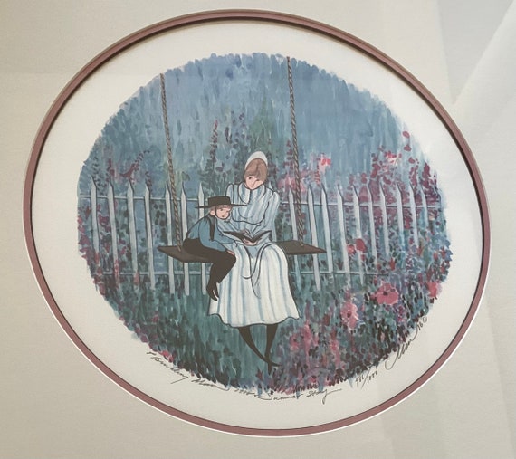 Vintage P. Buckley Moss Hand Signed Limited Edition Print, “summer
