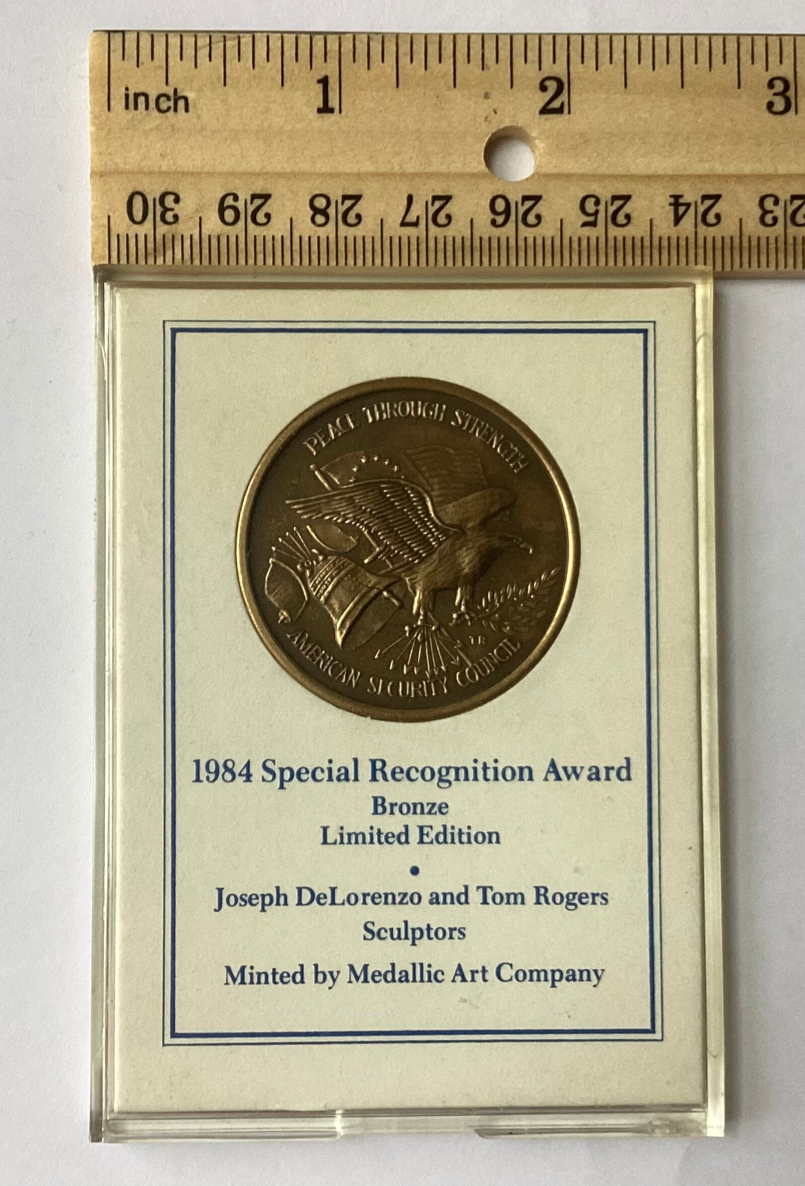 Amerikanischer Sicherheitsrat 1984 Sonderanerkennungspreis Bronze