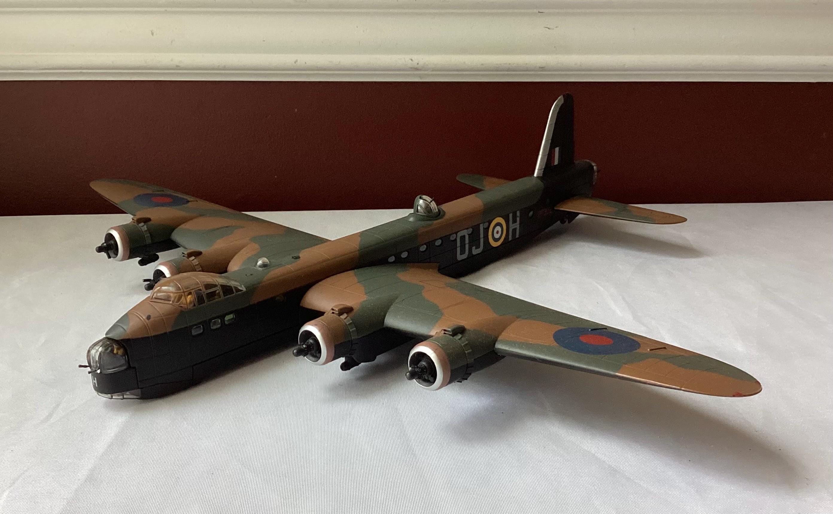 Vintage Corgi Short Sterling Camo Model Military Plane, 17" x 15"