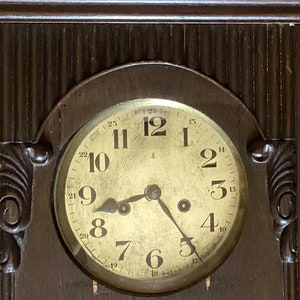 Antique Zegar Gustov Becker Trio Gong Wall Hanging Clock, 34 T x 14 W image 2