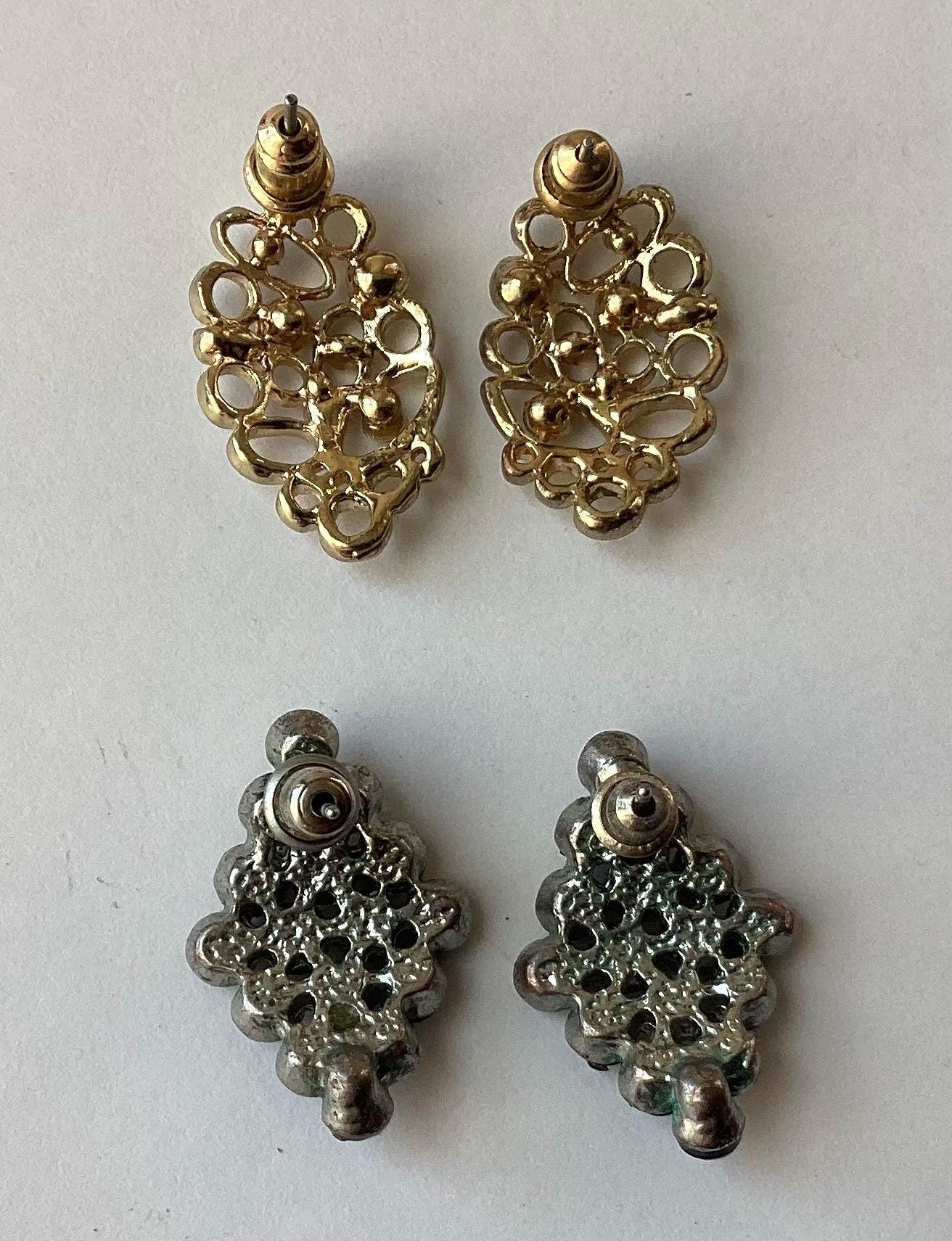 ② Paire de Boucles d'Oreilles Vintage - Bijoux anciens