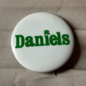 Mitch Daniels Campaign Pinback Button – Indiana GOP, Early 2000s