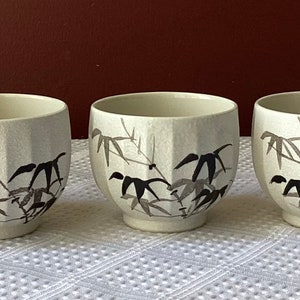 Set of 5 Vintage Japanese Porcelain Teacups, Marked