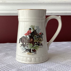 Vintage Lord Nelson Pottery Stein, British Fox Hunt Scene, Handcrafted England
