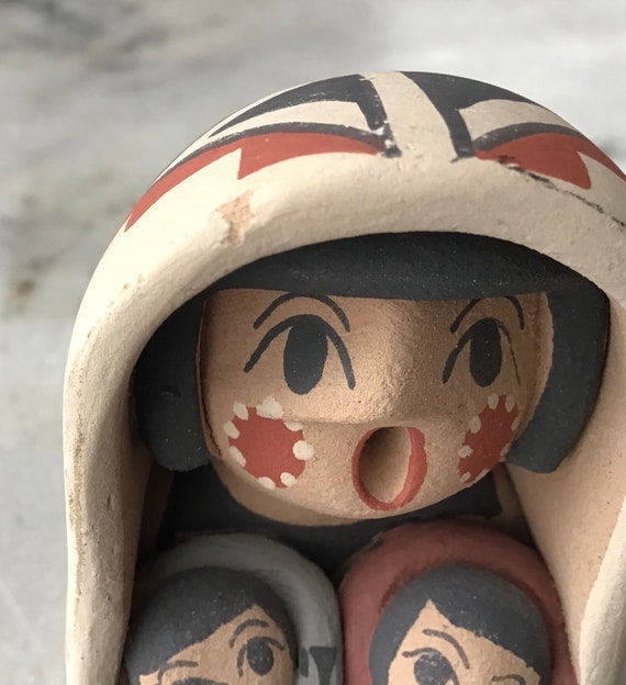 Chrislyn Fragua Native American Jemez Clay Pottery, Mother With