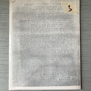 WWII US Navy Declassified WWII Documents, File Copy Aviation History Unit