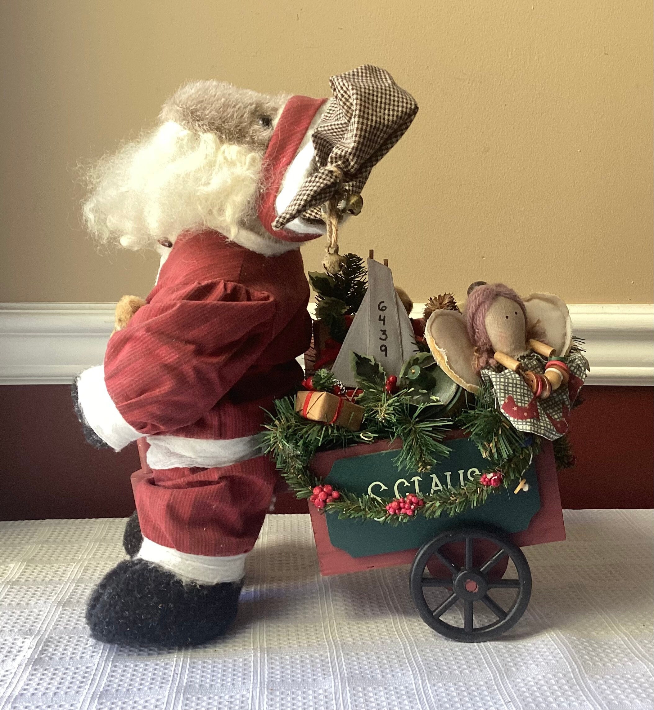 Vintage Plush Santa - Etsy