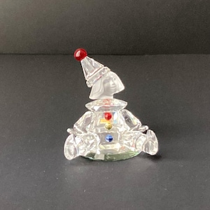 VTG Swarovski Cheerful Times Boy Puppet Clown Crystal Figurine, 1.75&quot; T x 2&quot; W