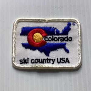 Vintage Colorado Ski Country USA Patch/ Vintage Sports Patch/ Sports Collectible