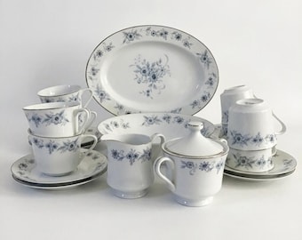 Lot Of 21 Piece Nasco Fine China, Champlain, Made in Japan, Tea Set + Serving Ware, Service for 8