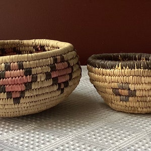 Vintage African Hand Woven (Coiled) Bowl & Woven Cup Warmer