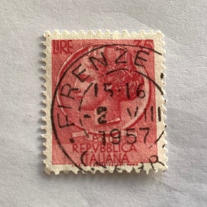 1955 Coin Of Syracuse Repvbblica Italiana 35 Lire Stamp/ Italian Stamp