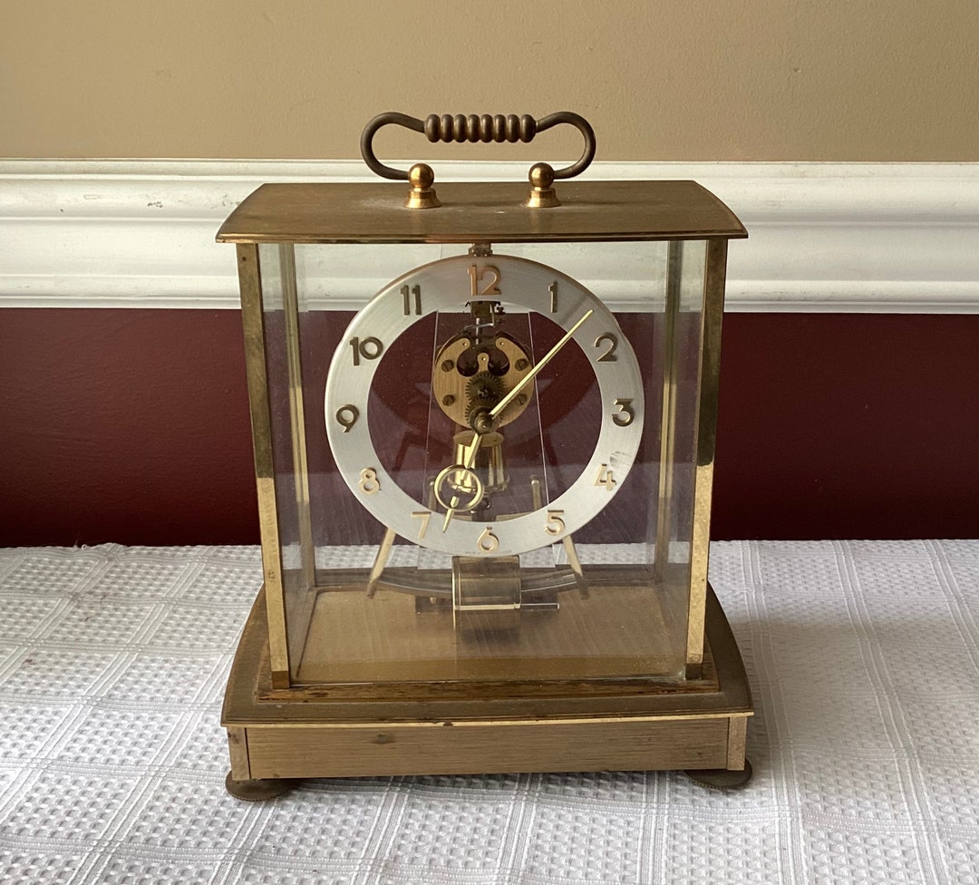 Vintage Kundo Skeleton Electronic Germany Mantle Clock, No. 825, Sold as Decorative Etsy