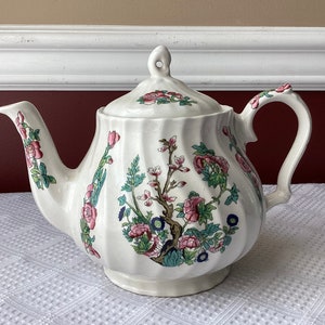 Vintage Sadler Porcelain Teapot, Floral Design, Made in England