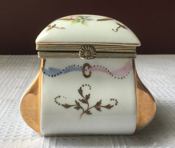 Vintage I. W. Rice & Co Japan Porcelain and Brass Tri… - Gem