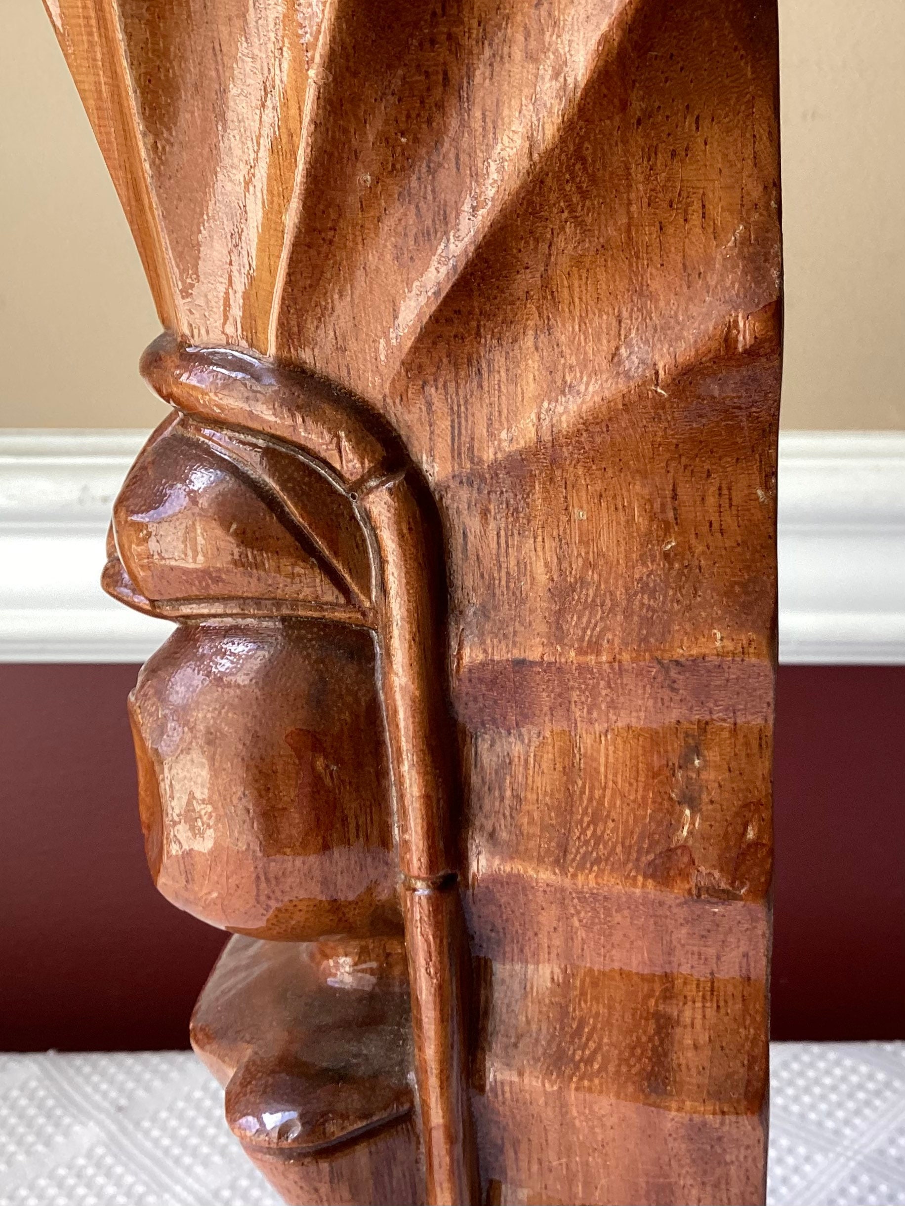 Vintage Hawaiian Tiki Wooden Statue, 12 1/8” Tall, Heavy - Etsy