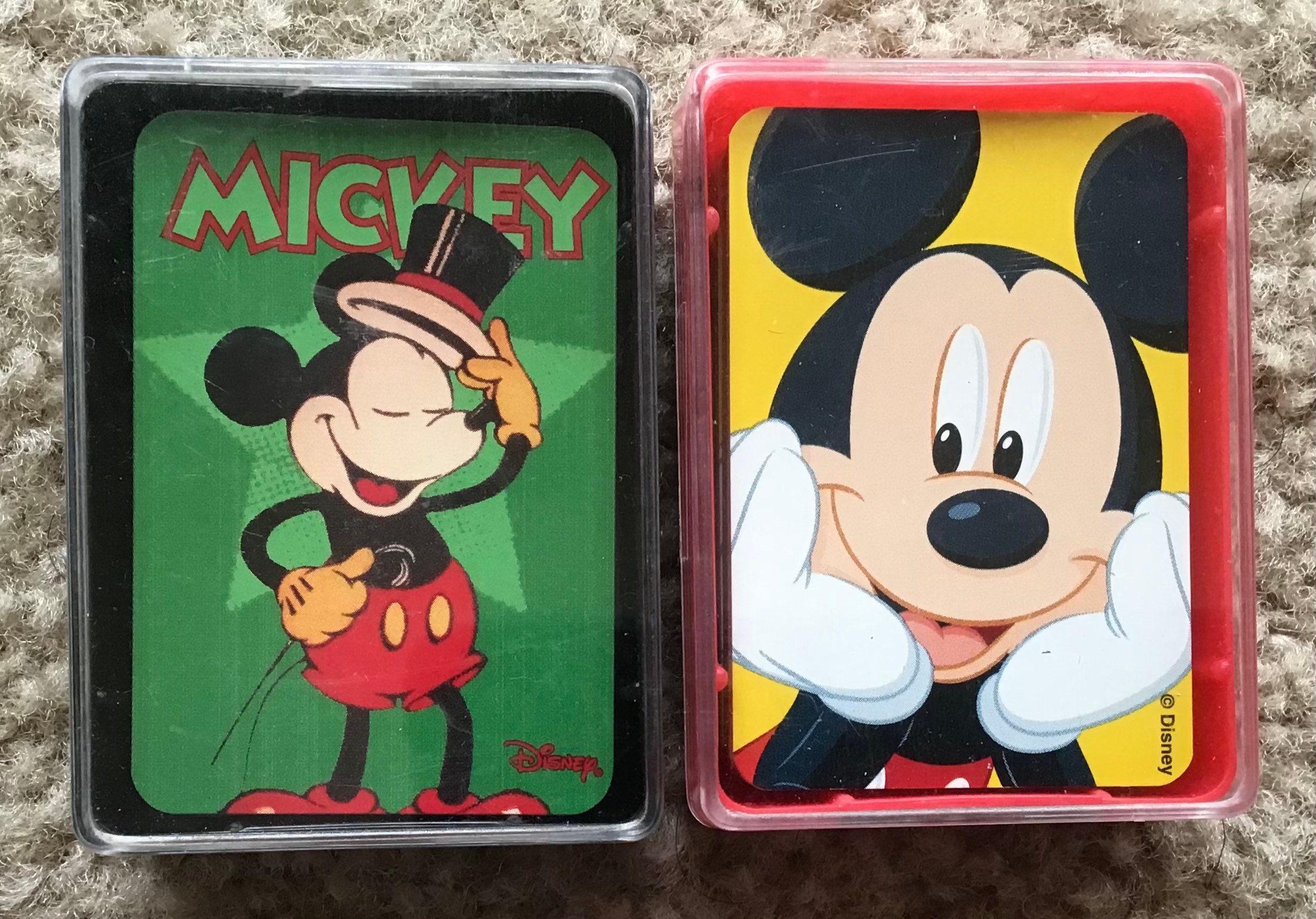 Lot of 2 Decks Vintage Disney Mickey Mouse by Playing Cards US