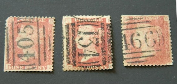 Lot of 3 Great Britain, British One Pence/ Penny Red Postage  display picture 1