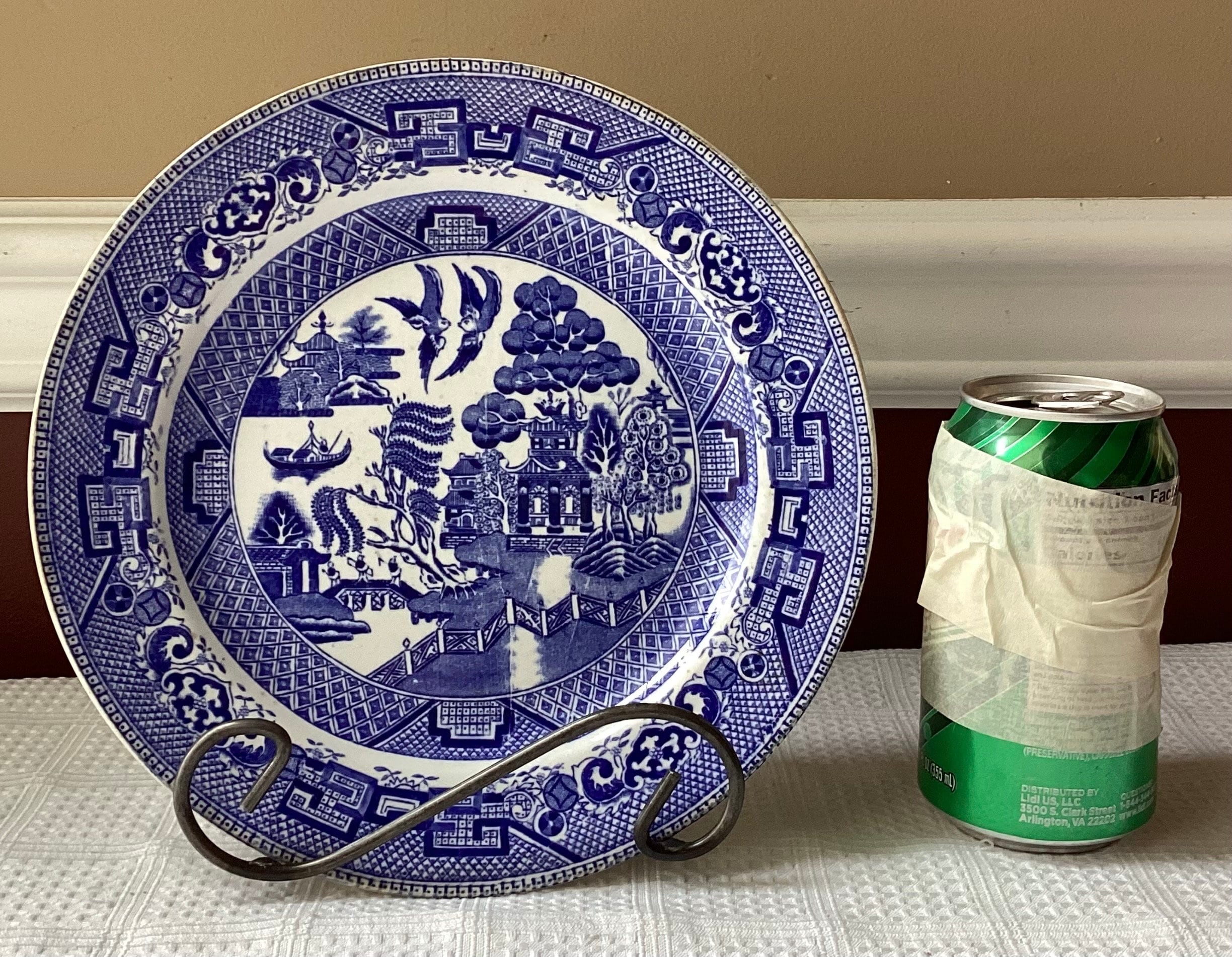 アンティーク RIDGWAY Trio (1835年頃) Antique Ridgway & Co. 1832 Blue and White Semi China Plate