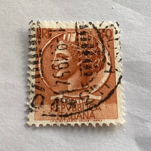 1954 Coin Of Syracuse Repvbblica Italiana 80 Lire Stamp/ Italian Stamp