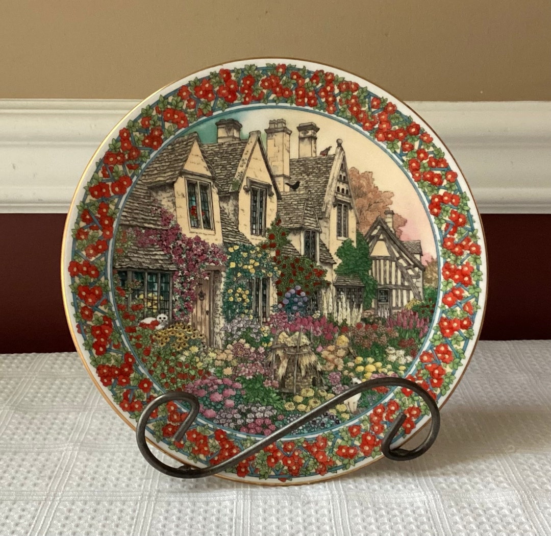 VTG Royal Worcester Cottage Gardens Gloucester October Fine China