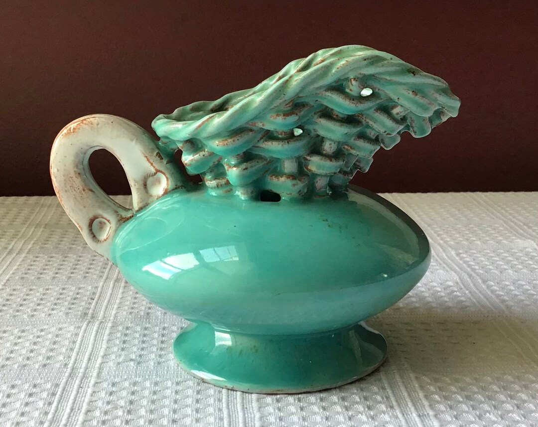 Vintage Decorative Art Pottery Pitcher/ Vase Made in Belgium Etsy