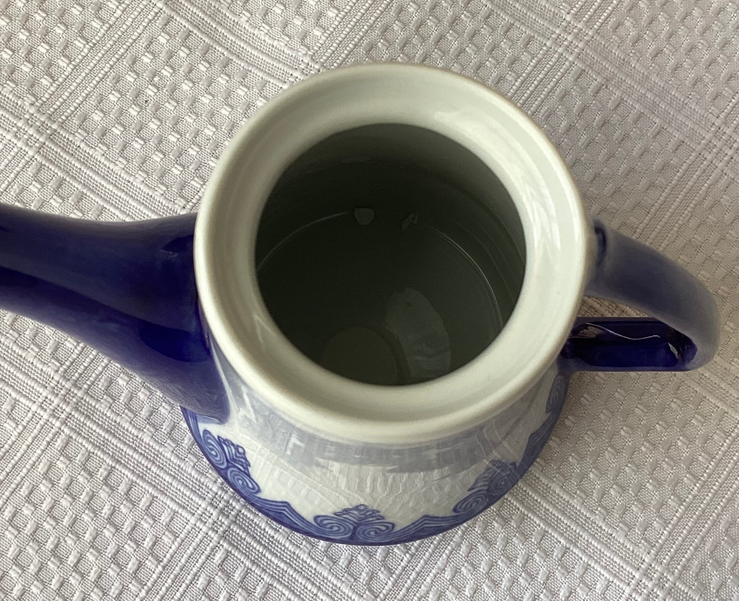 Small Vintage Bombay Porcelain Teapot Made in China Blue & Etsy