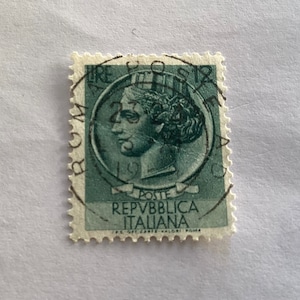 1955 Coin Of Syracuse Repvbblica Italiana 12 Lire Italian Stamps SG#677