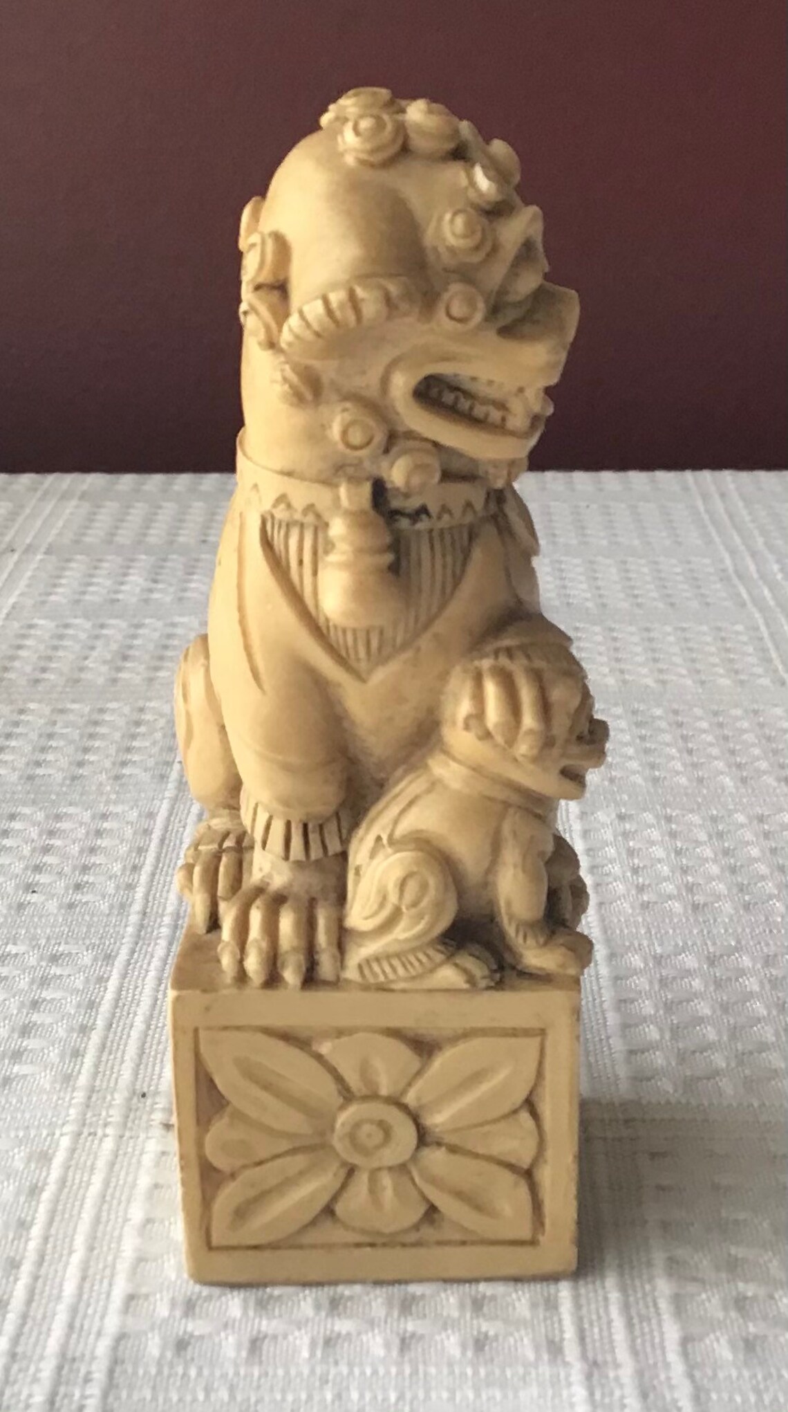 Vintage Chinese Resin Foo Dog Figurine 4 Tall | Etsy