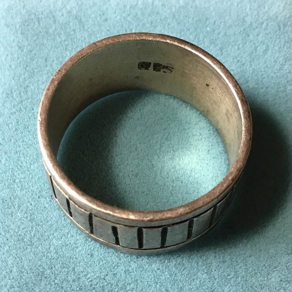 Vintage Sterling Silver Ring Band, Size: 8 - image 3